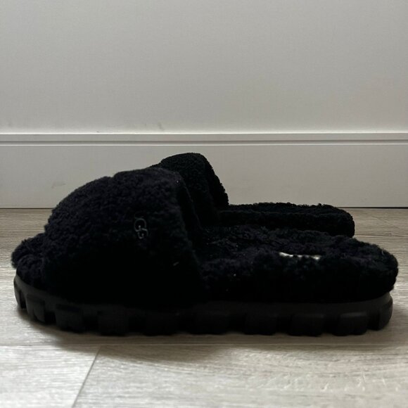 UGG Cozetta Curly Slide – Women’s Size 8 – Black – NEW with Light Try-On Marks - Picture 6 of 9